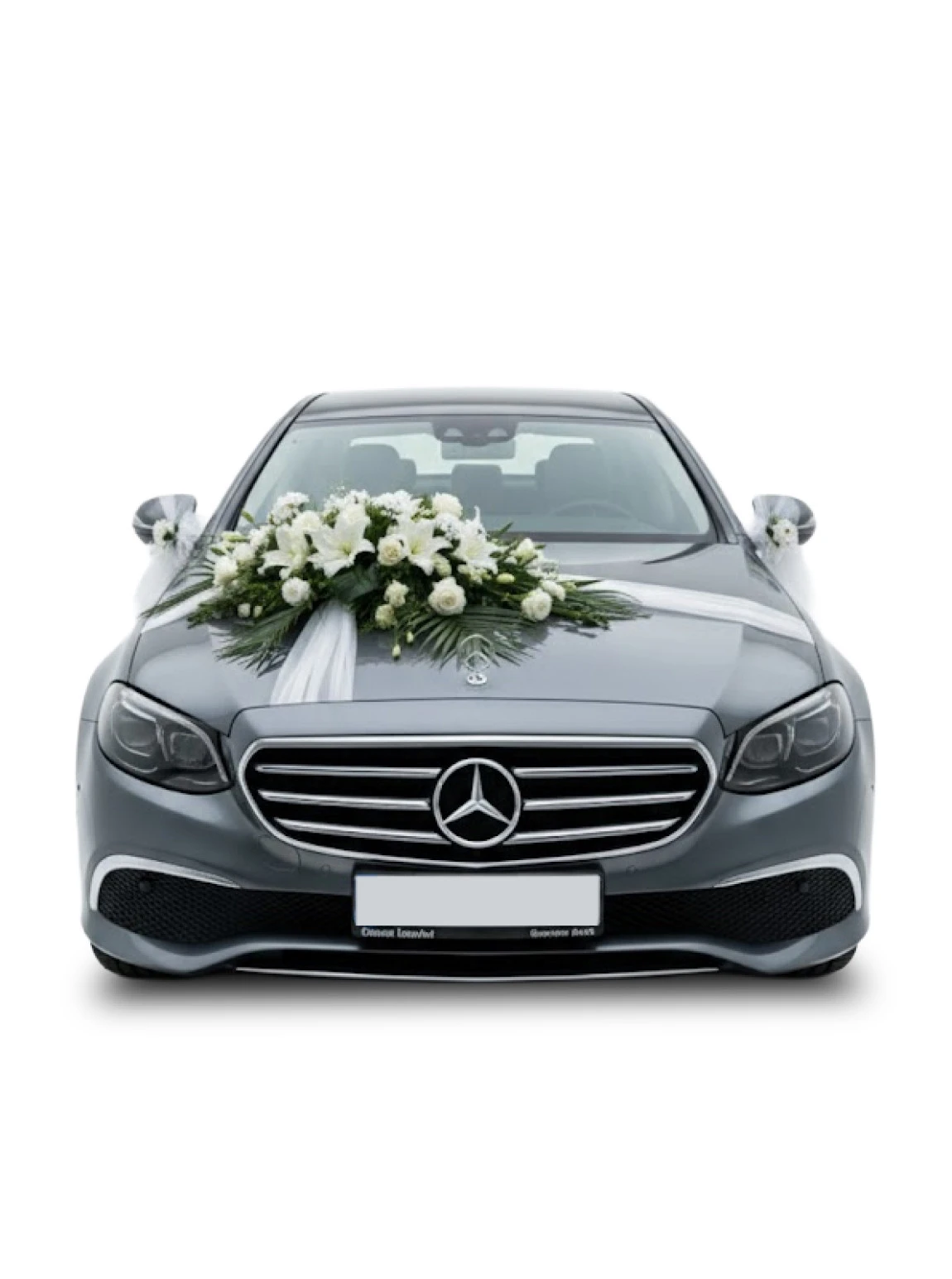 Beyaz Çiçekli Gelin Arabası Süsleme – Şık Ve Zarif Tasarım