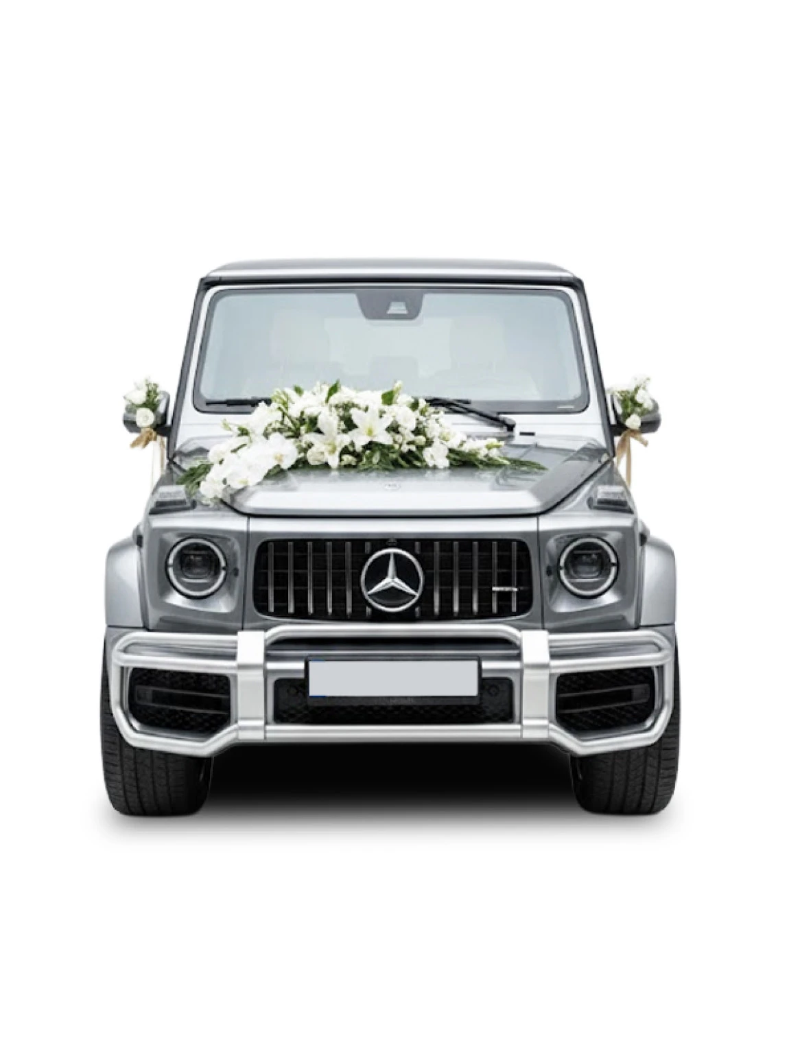 Gelin Arabası Çiçeği – Beyaz Lilyum & Gül Kaput Süslemesi