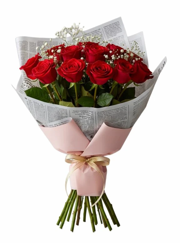 11 Kırmızı Gül Buketi