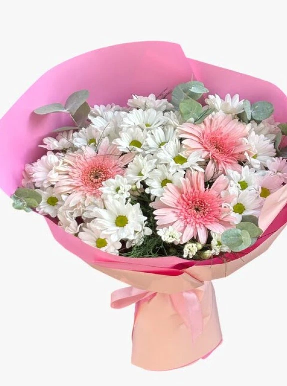 Gerbera Ve Papatya Buketi